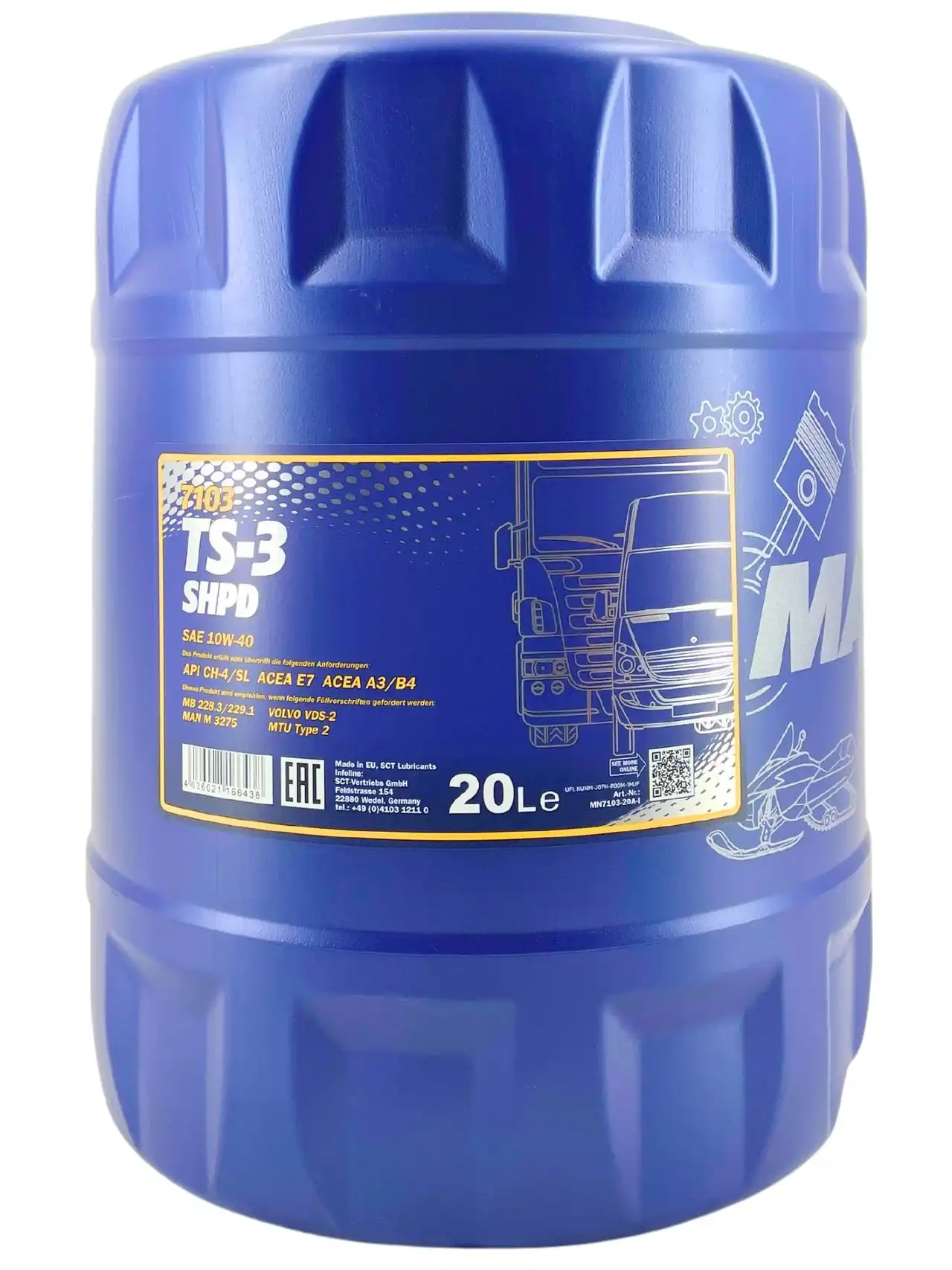 Mannol TS-3 SHPD 10W-40 20 Liter
