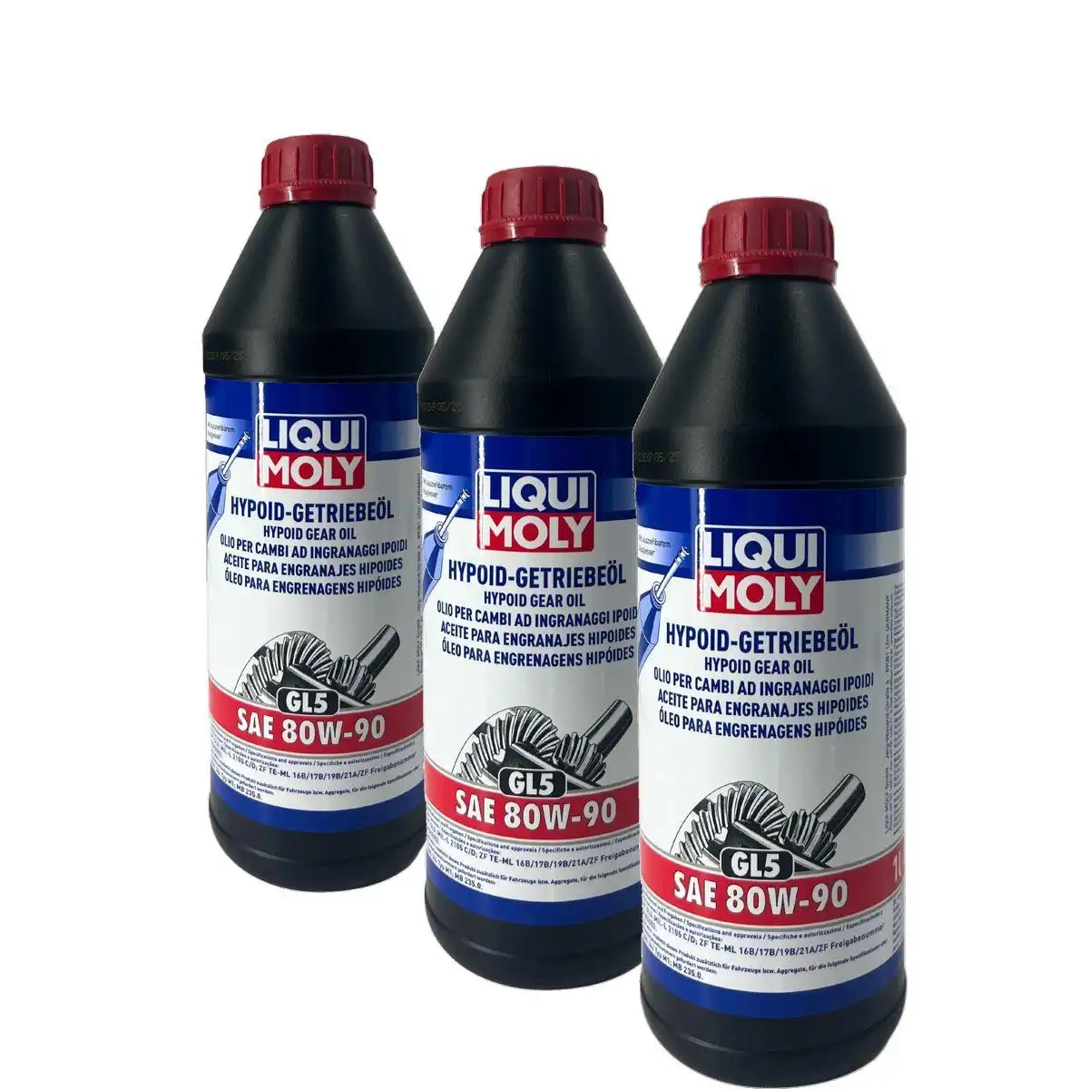 Liqui Moly Hypoid-Getriebeöl (GL5) SAE 80W-90 3x1 Liter