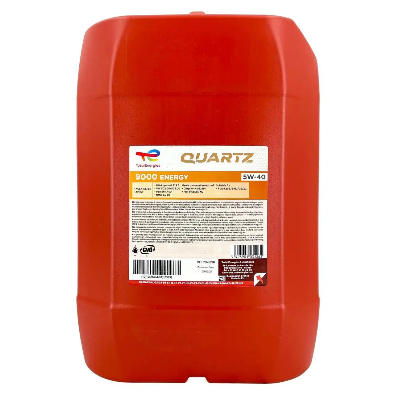 Total Quartz 9000 Energy 5W-40 20 Liter