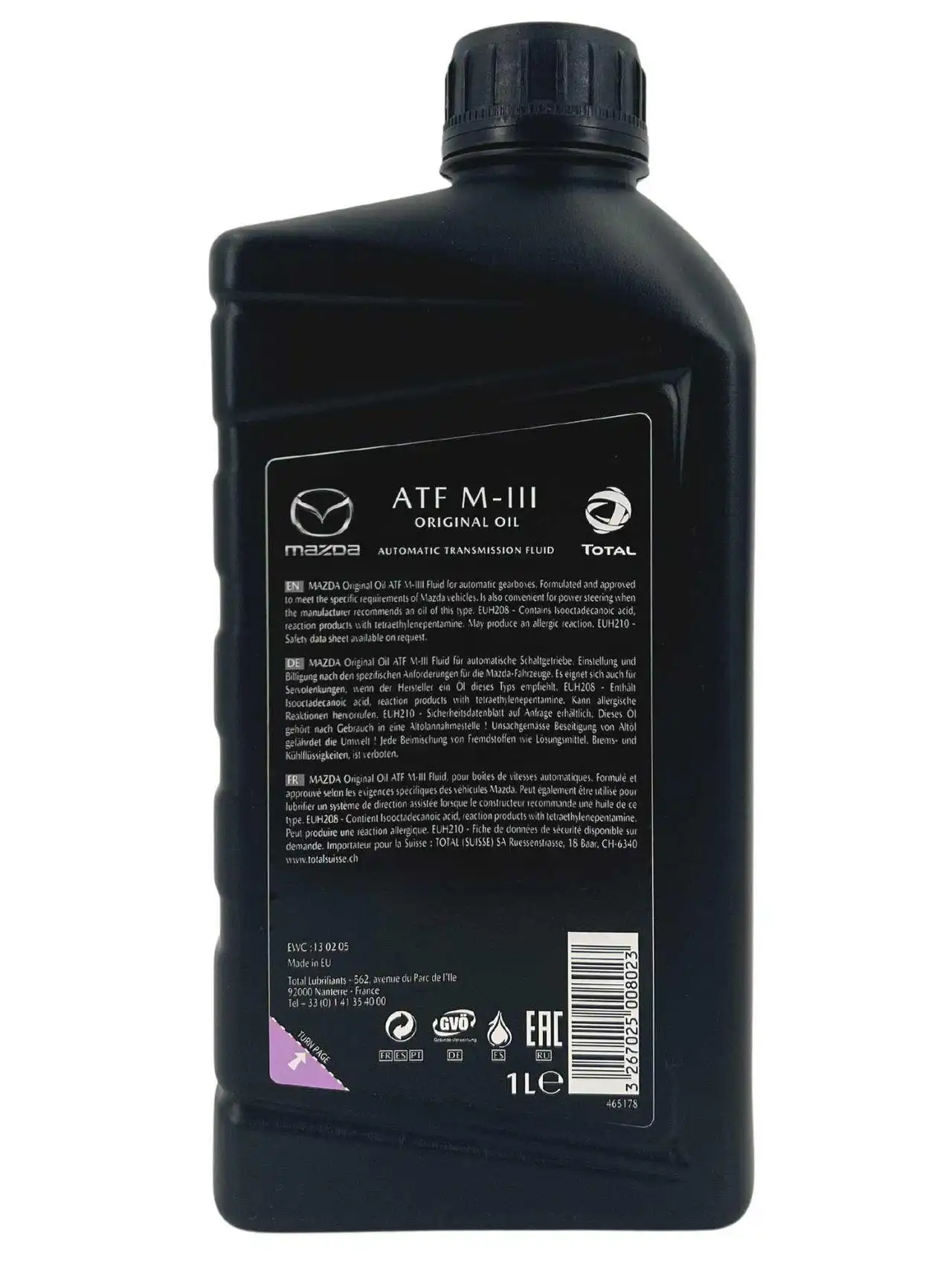 Mazda Original Oil ATF M-III Automatic Transmission Fluid 1 Liter