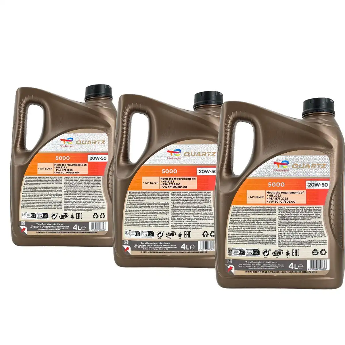 Total Quartz 5000 20W-50 3x4 Liter