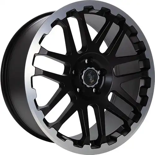 ETABETA COMBAT Black matt lip + cap polished 10.0Jx22 6x139.7 ET45