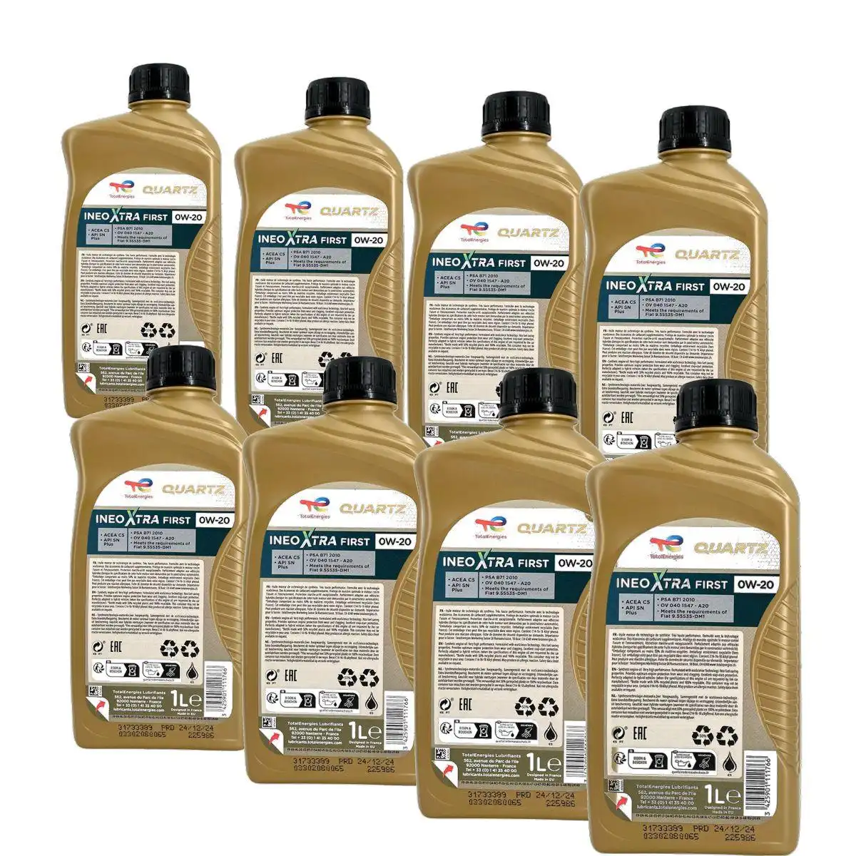 Total Quartz Ineo Xtra First 0W-20 8x1 Liter