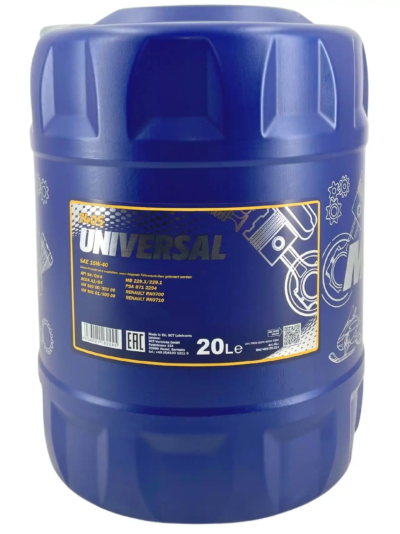 Mannol Universal 15W-40 20 Liter