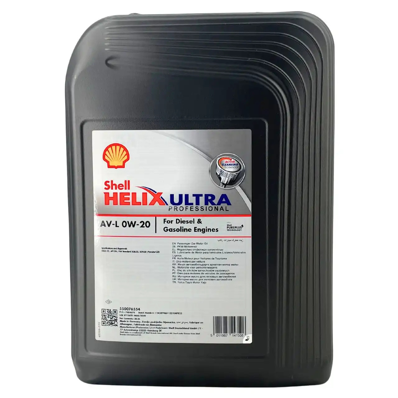 Shell Helix Ultra Professional AV-L 0W-20 20 Liter