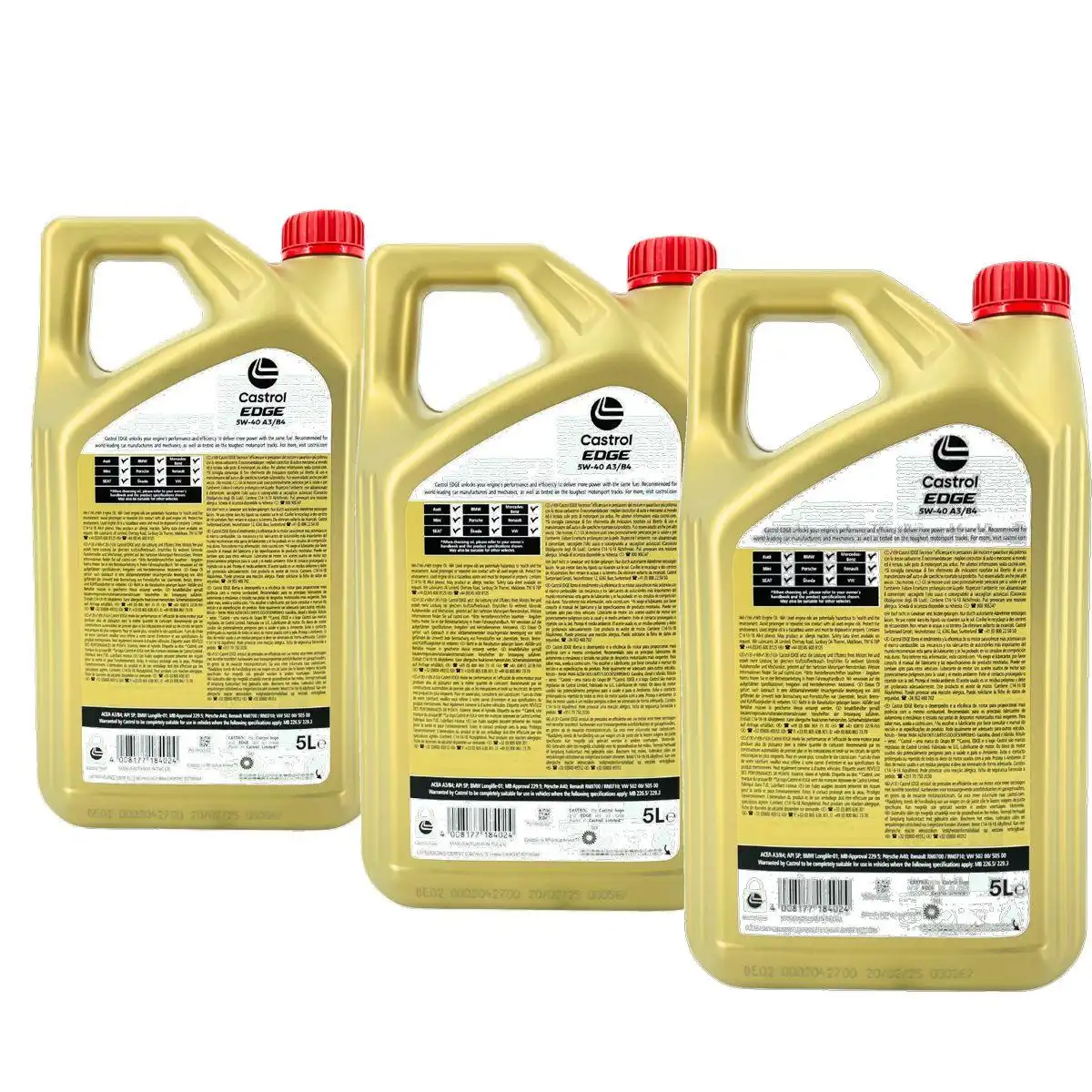 Castrol Edge 5W-40 A3/B4 3x5 Liter