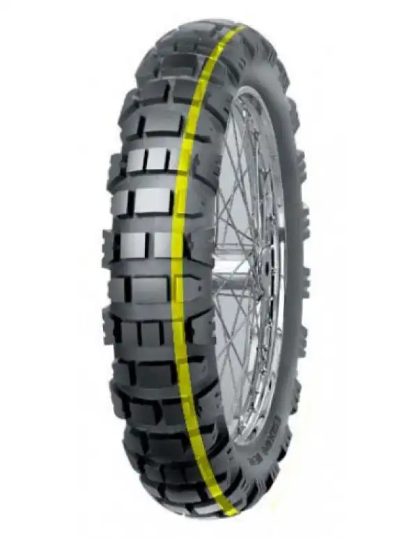 MITAS 140/80 - 17 M/C TL 69R E-09 DAKAR REAR M+S YELLOW STRIPE