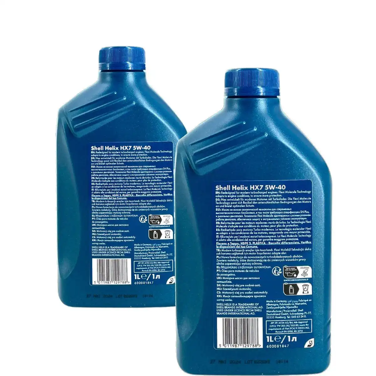 Shell Helix HX7 5W-40 2x1 Liter