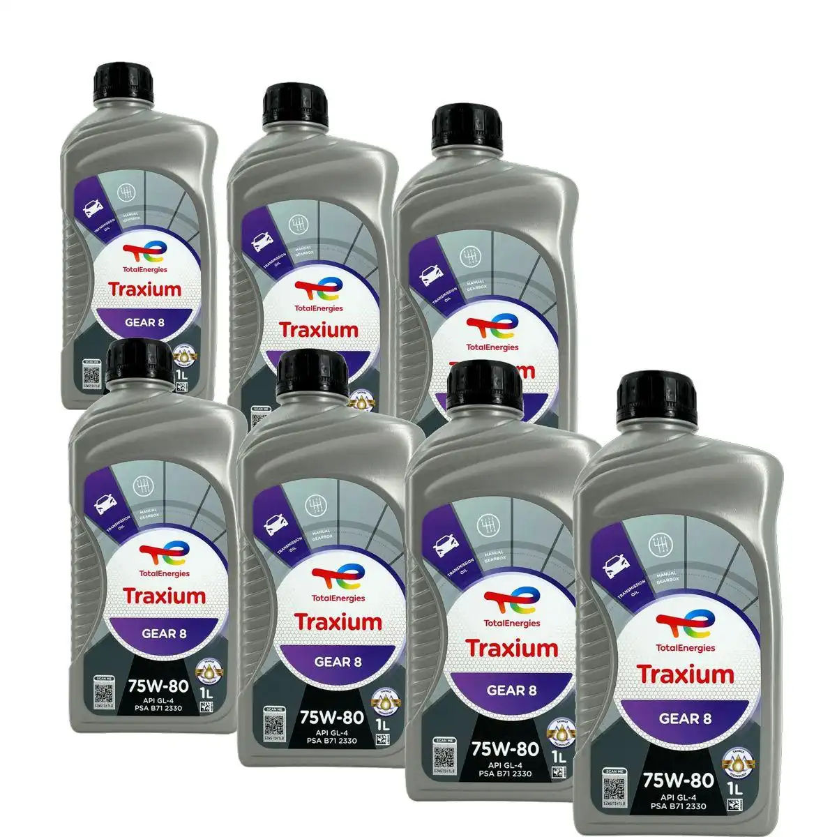 Total Traxium Gear 8 75W-80 7x1 Liter