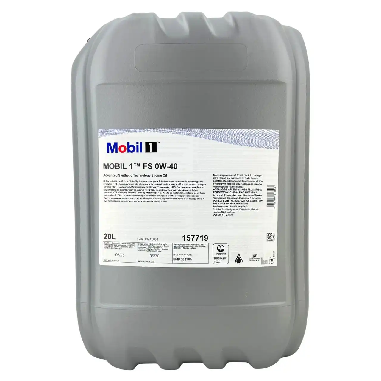 Mobil 1 FS 0W-40 20 Liter
