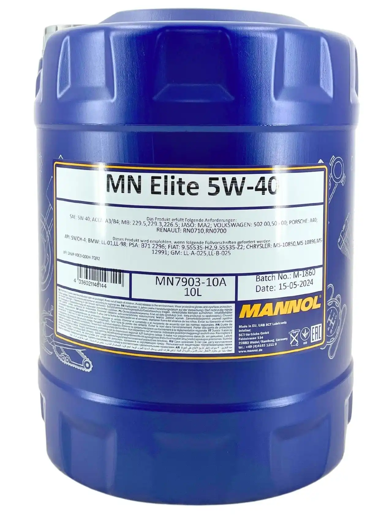 Mannol Elite 5W-40 10 Liter