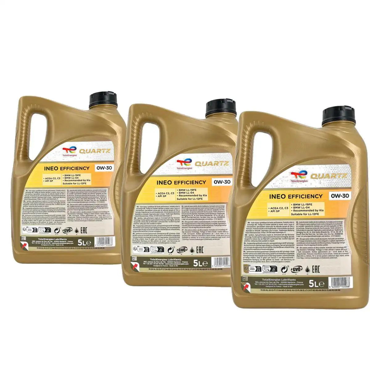 Total Quartz Ineo Efficiency 0W-30 3x5 Liter