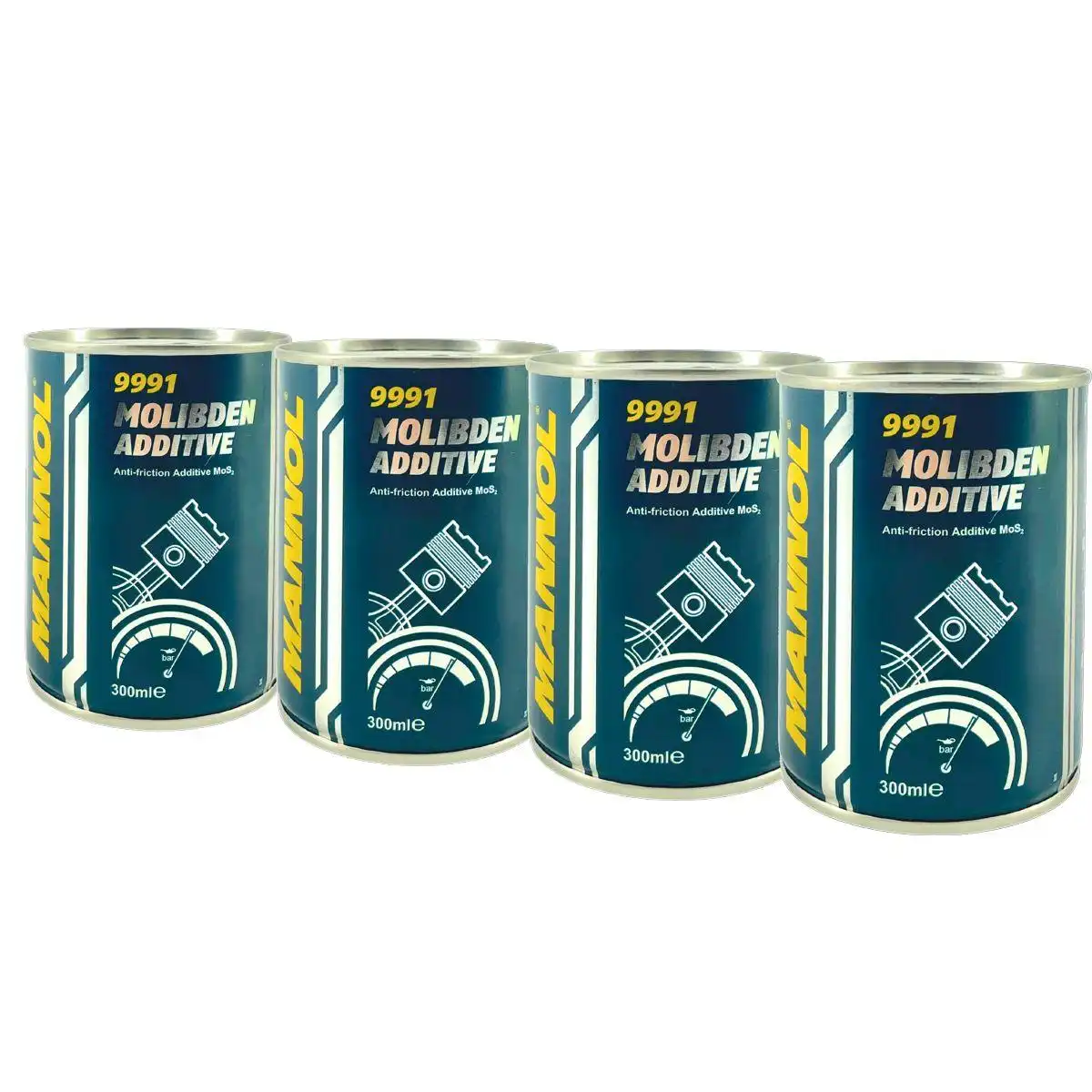 Mannol Molibden Additive Motoröl und Schaltgetriebeöl Additiv 4x300 ML