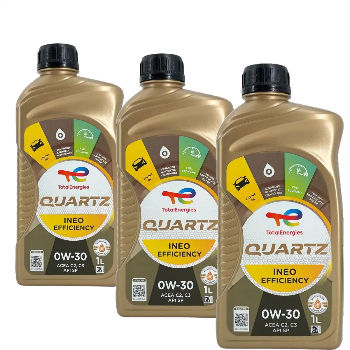 Total Quartz Ineo Efficiency 0W-30 3x1 Liter