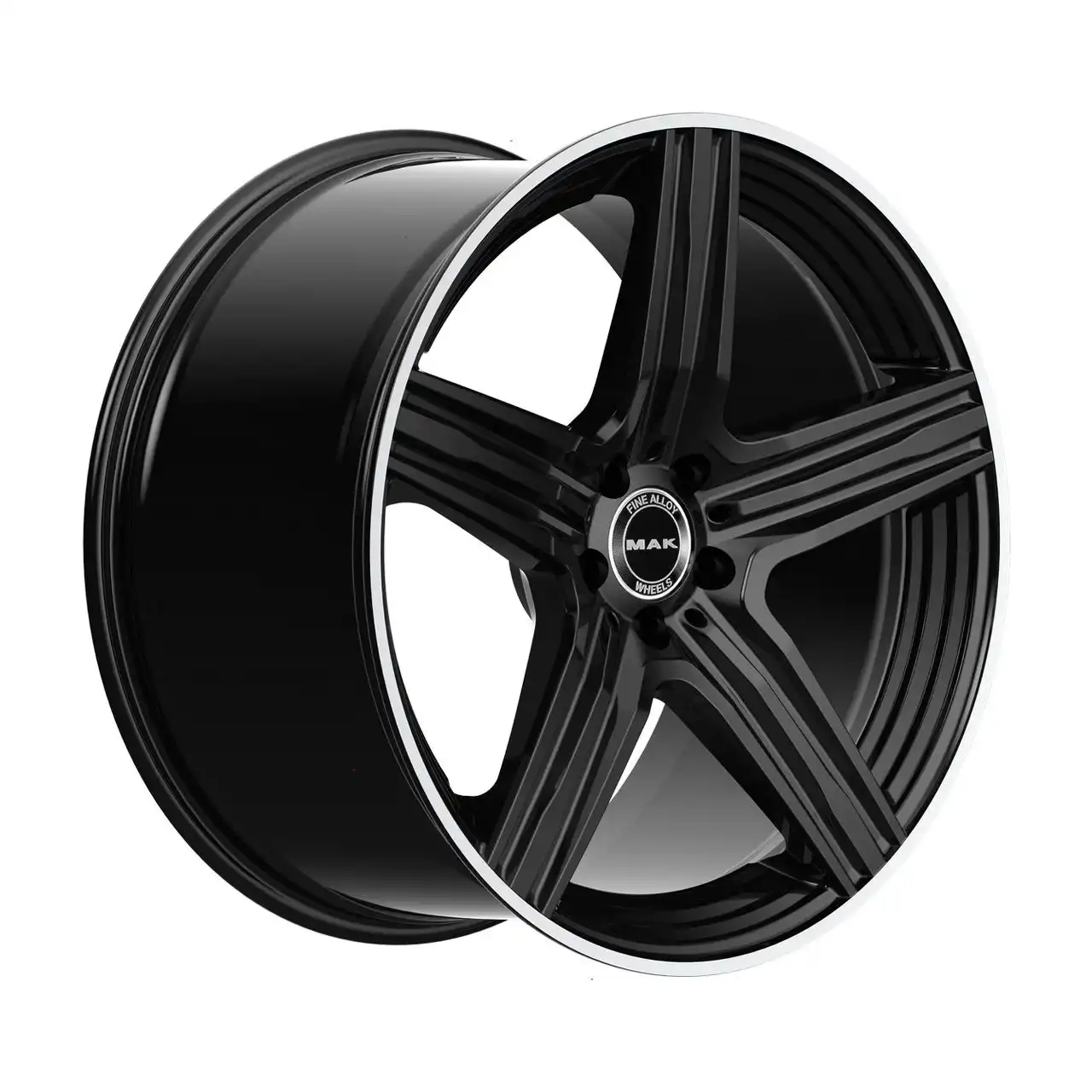 MAK LEWIS gloss black mirror ring 8.5Jx20 5x112 ET51