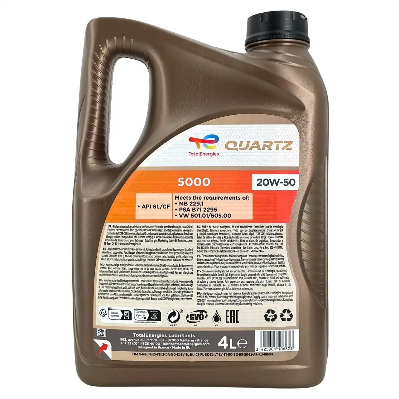 Total Quartz 5000 20W-50 4 Liter