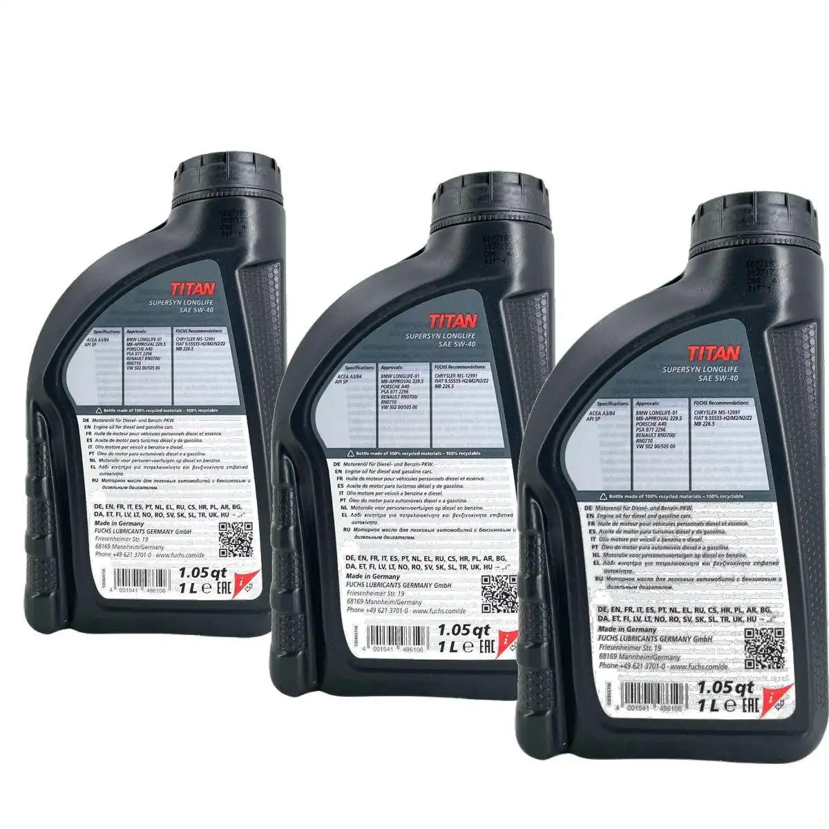 Fuchs Titan Supersyn Longlife 5W-40 3x1 Liter