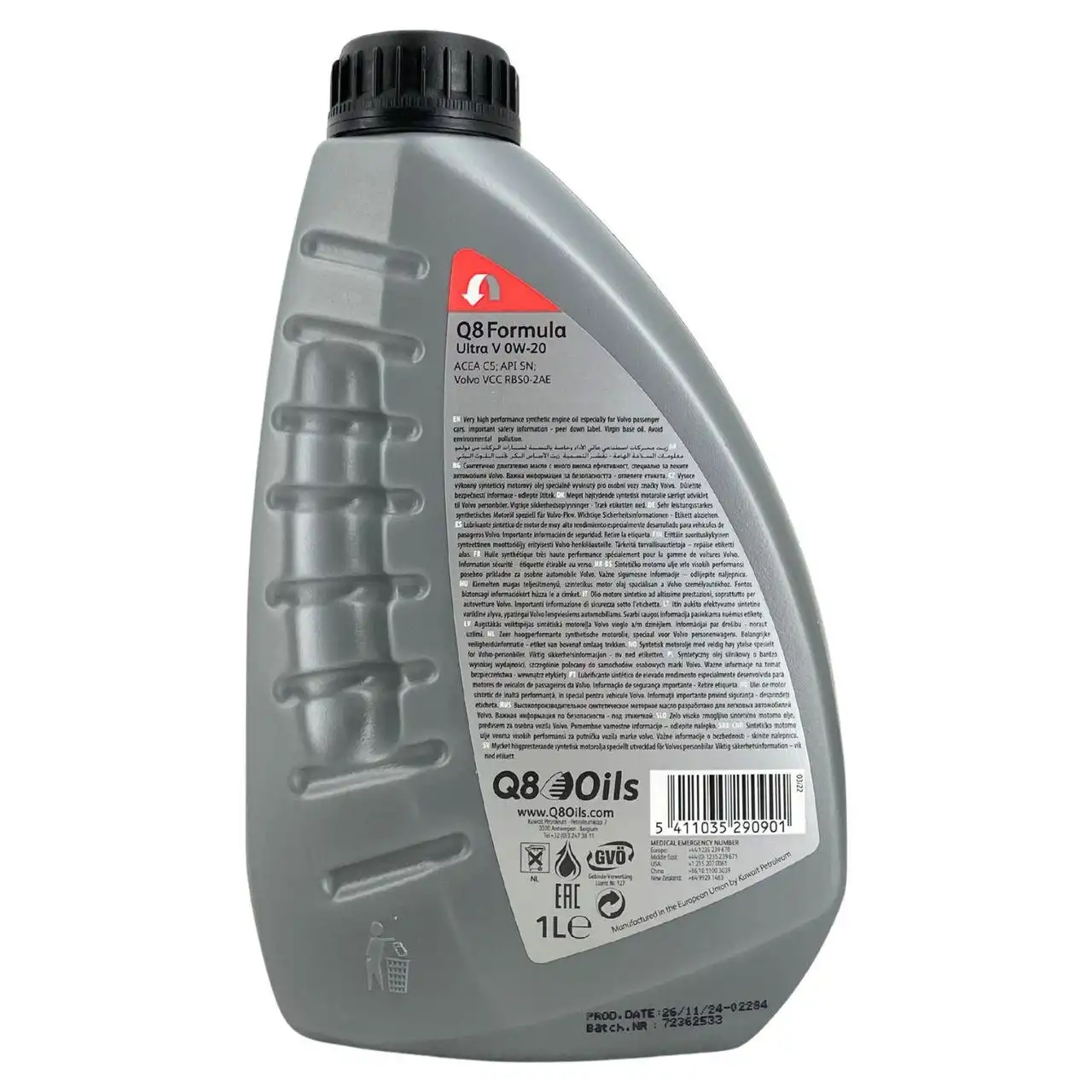 Q8 Formula Ultra V 0W-20 1 Liter