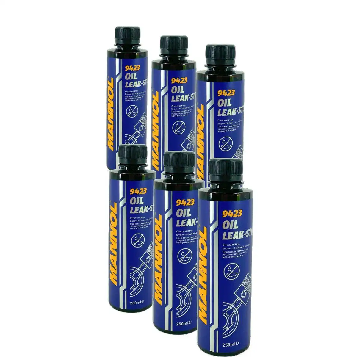 Mannol Oil Leak-Stop Motordichtmittel Ölverlust-Stop Additiv 6x250 ML