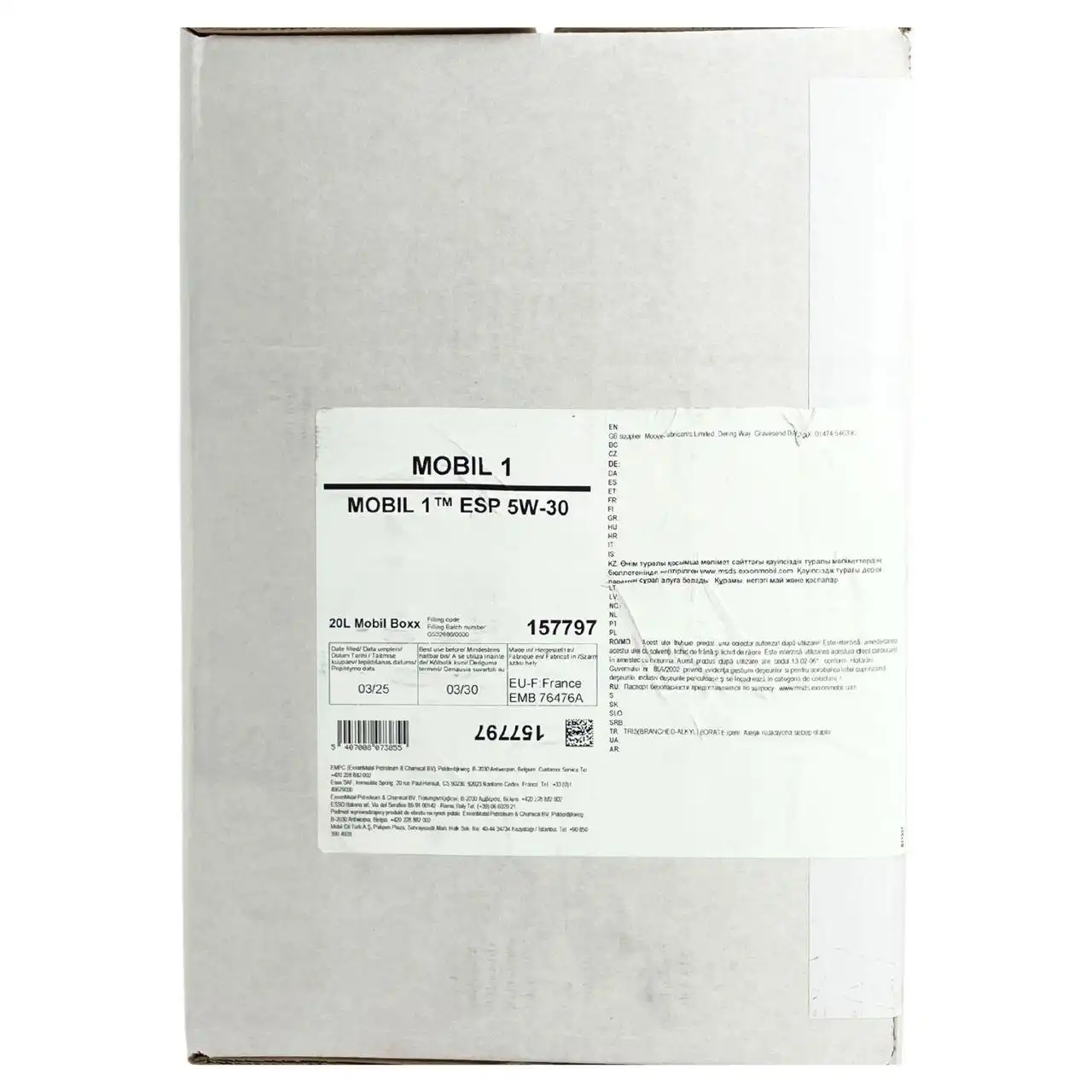 Mobil 1 ESP 5W-30 20 Liter BAG-IN Box