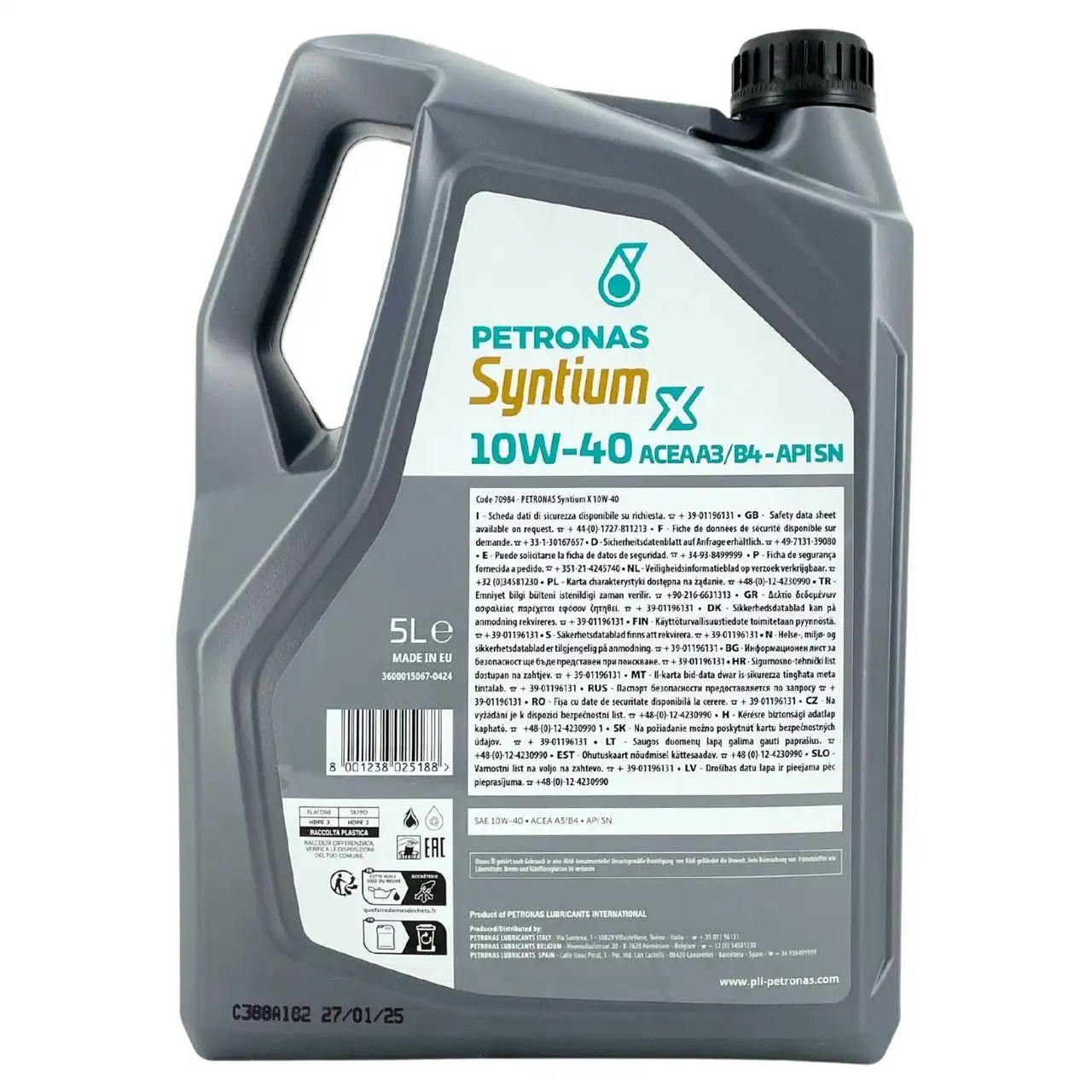 Petronas Syntium X 10W-40 A3/B4 5 Liter