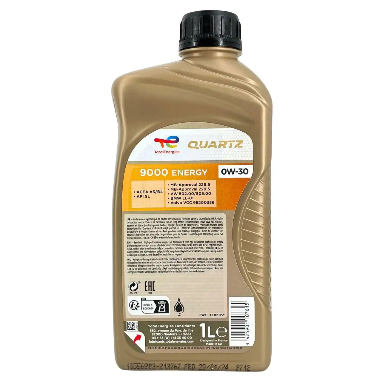 Total Quartz 9000 Energy 0W-30 1 Liter