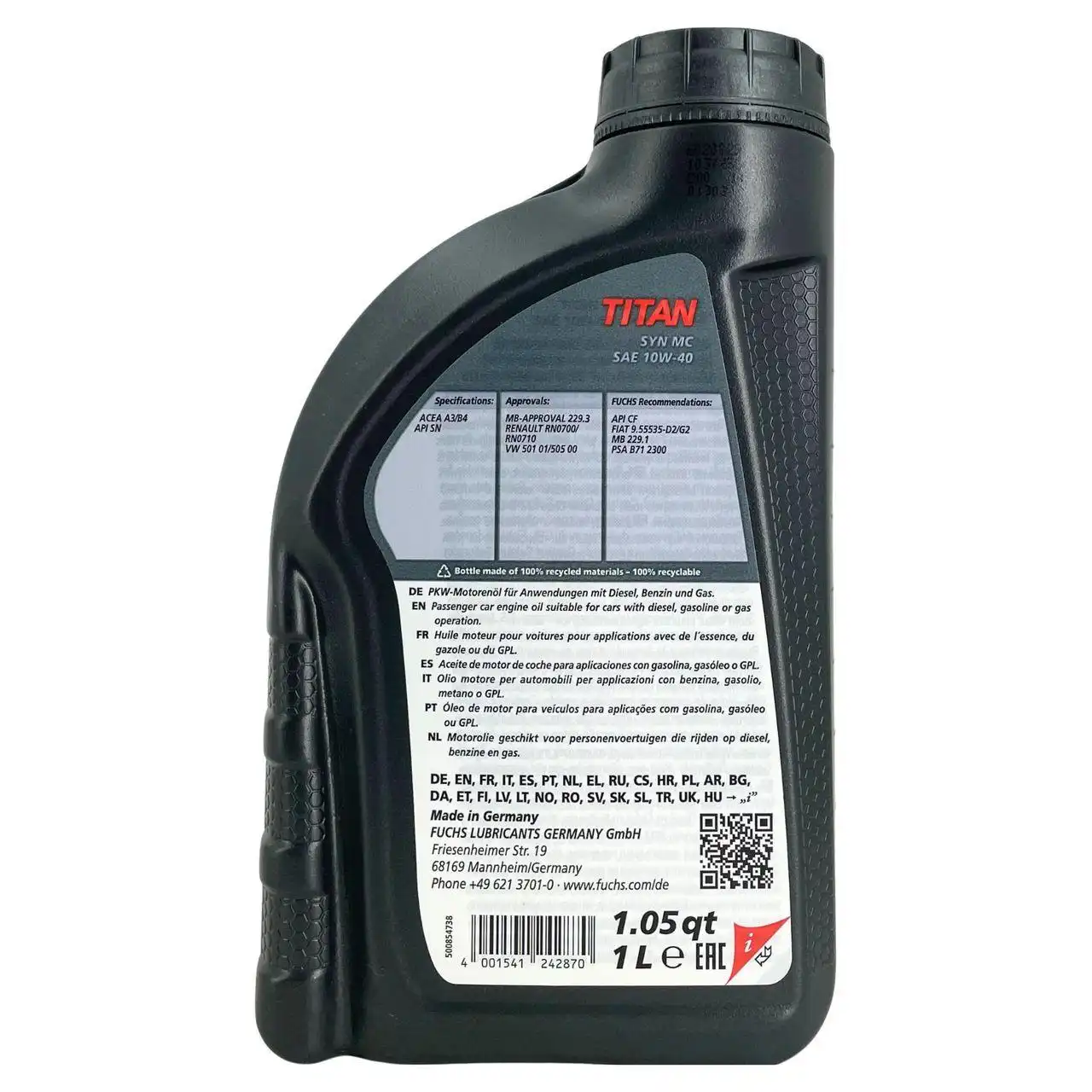 Fuchs Titan Syn MC 10W-40 1 Liter