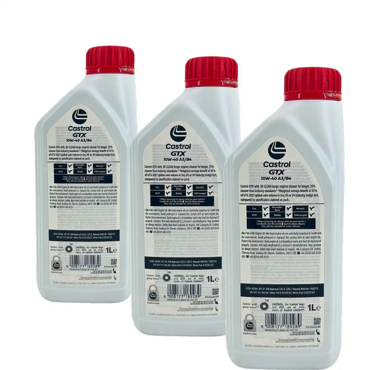 Castrol GTX 10W-40 A3/B4 3x1 Liter
