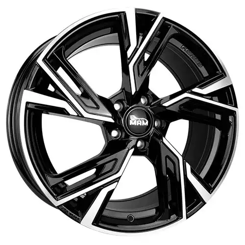 MAM WHEELS MAM RS5 black front polished 8.0Jx18 5x100 ET38