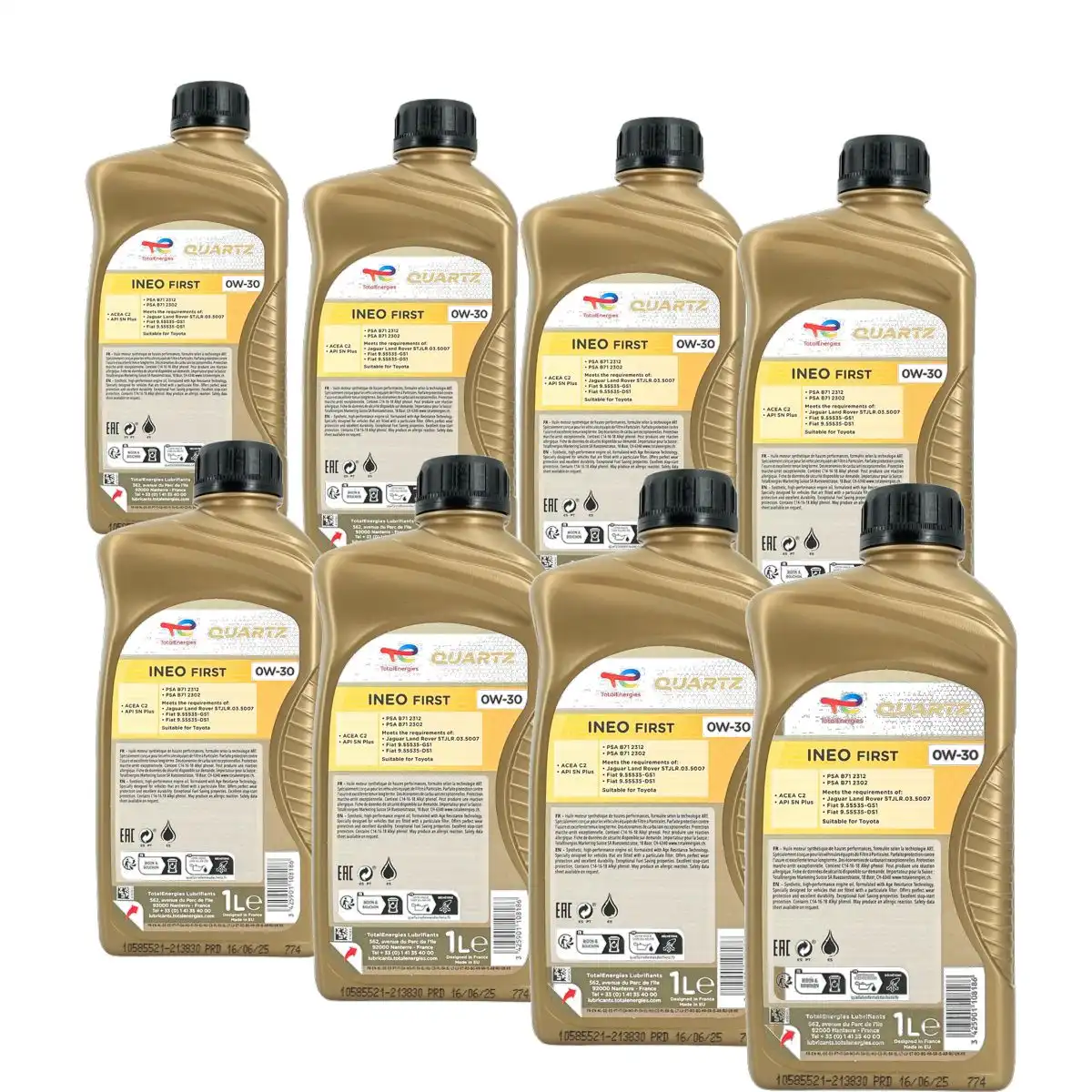 Total Quartz Ineo First 0W-30 8x1 Liter