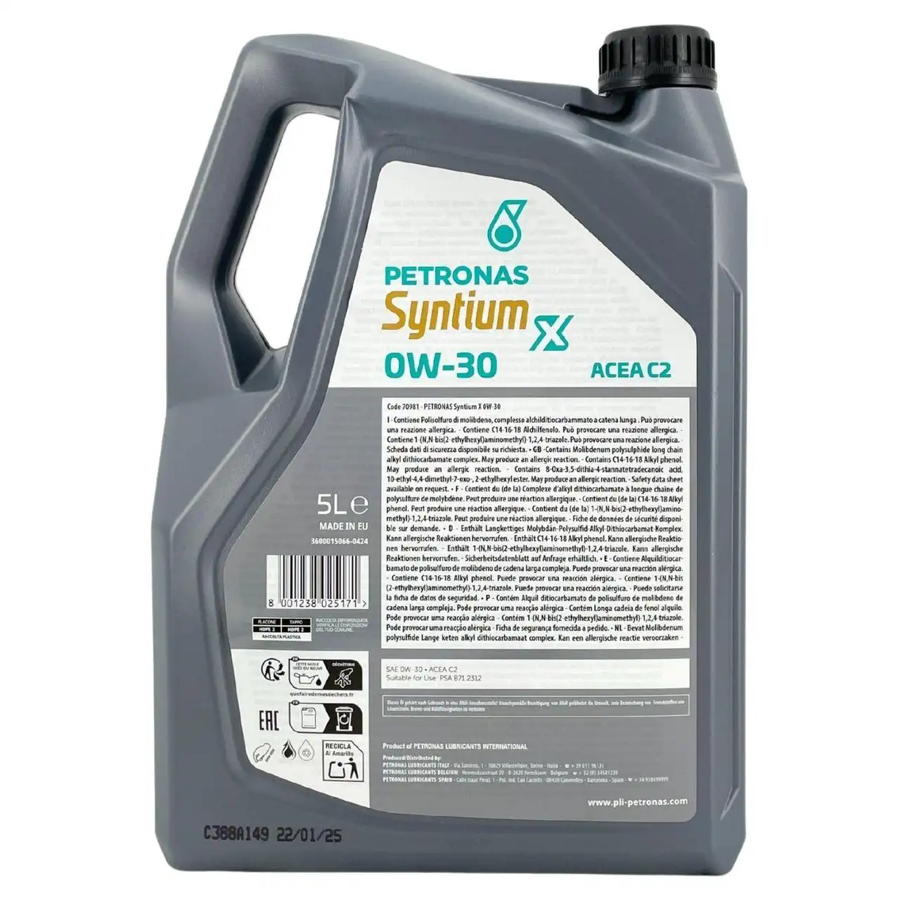 Petronas Syntium X 0W-30 C2 5 Liter