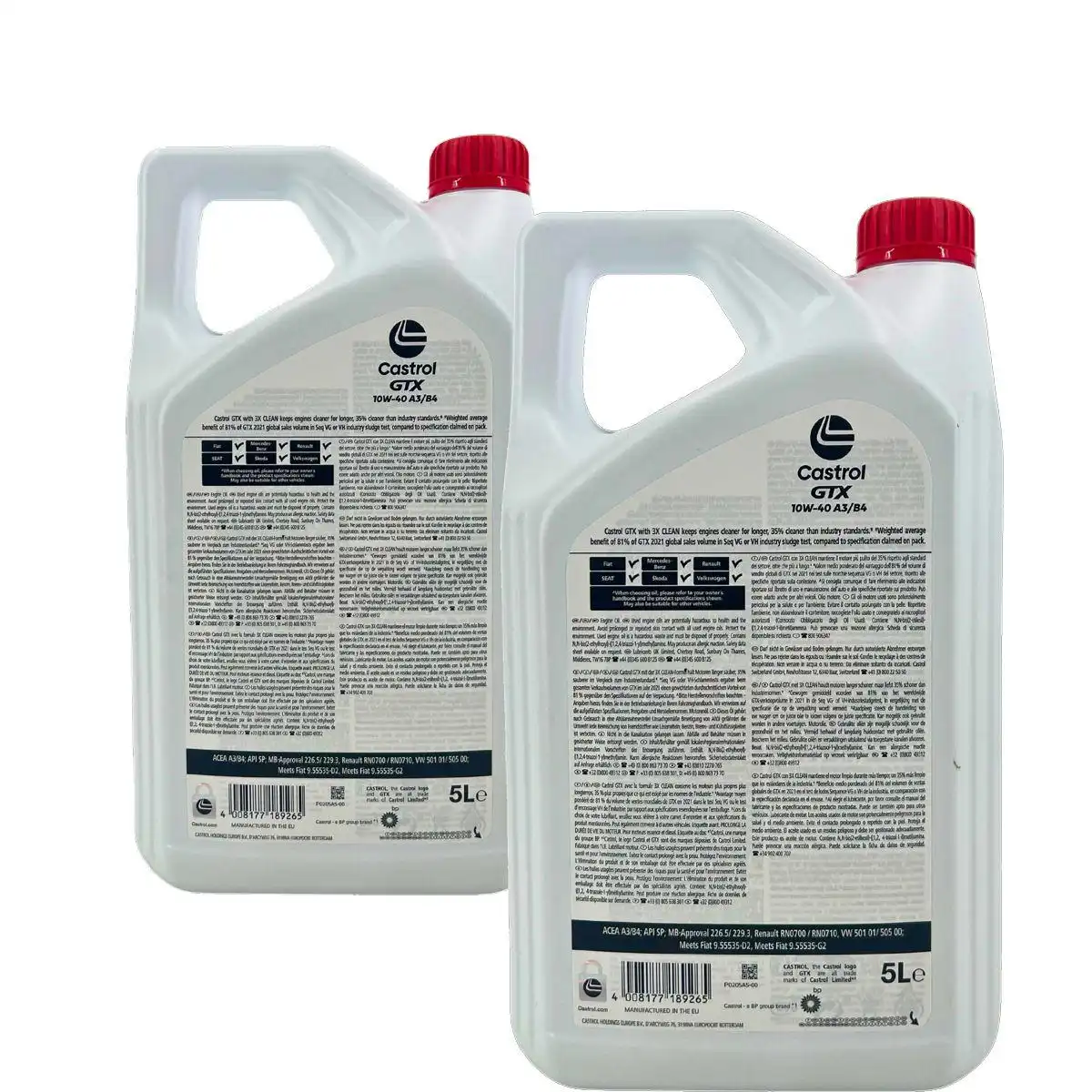 Castrol GTX 10W-40 A3/B4 2x5 Liter