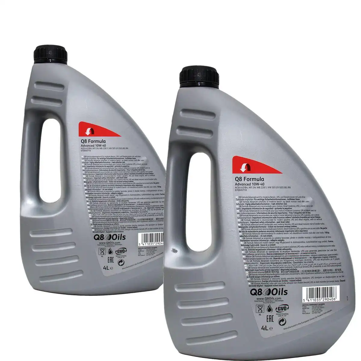 Q8 Formula Advanced 10W-40 2x4 Liter