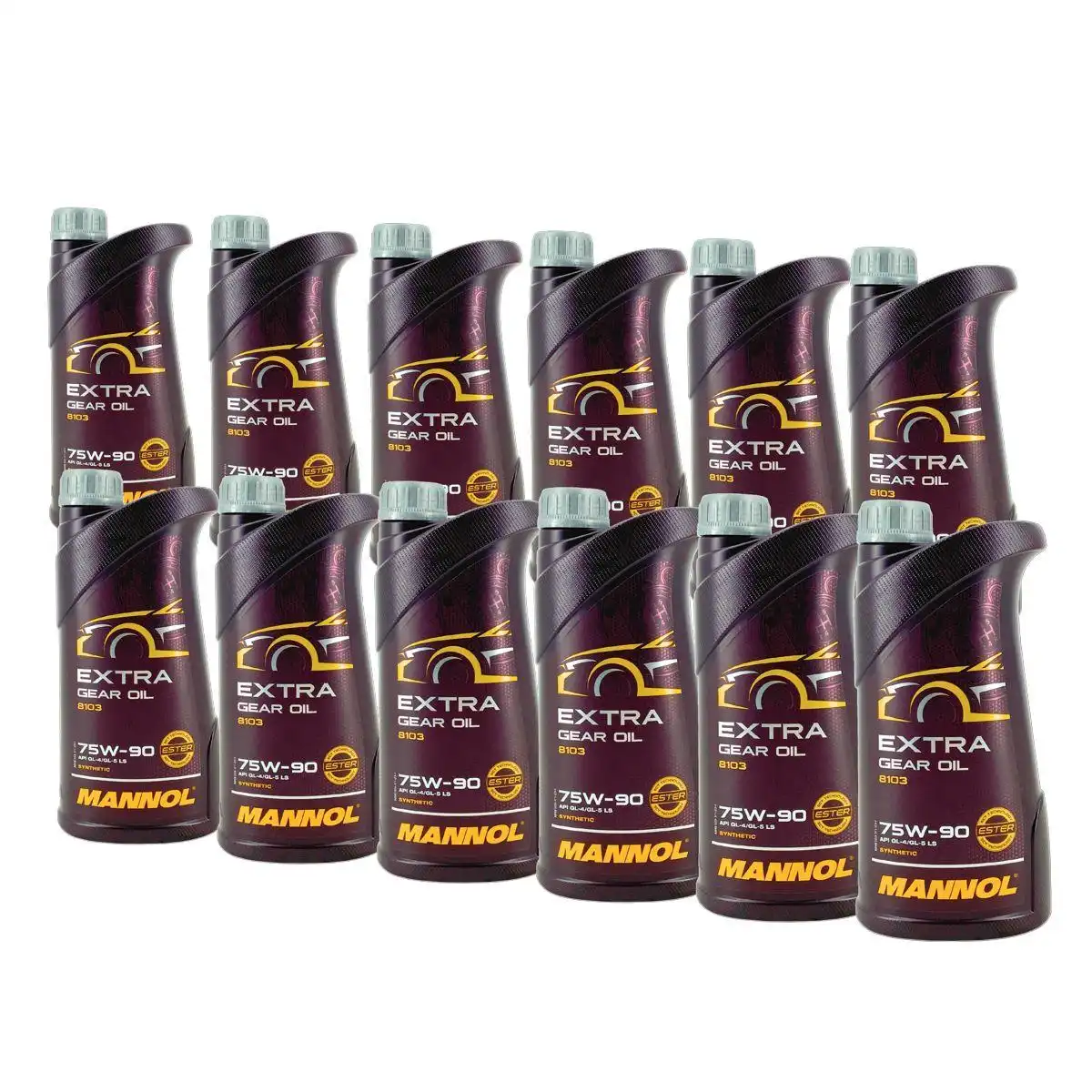 Mannol Extra Gear Oil Getriebeöl 75W-90 GL-4/GL-5 LS 12x1 Liter