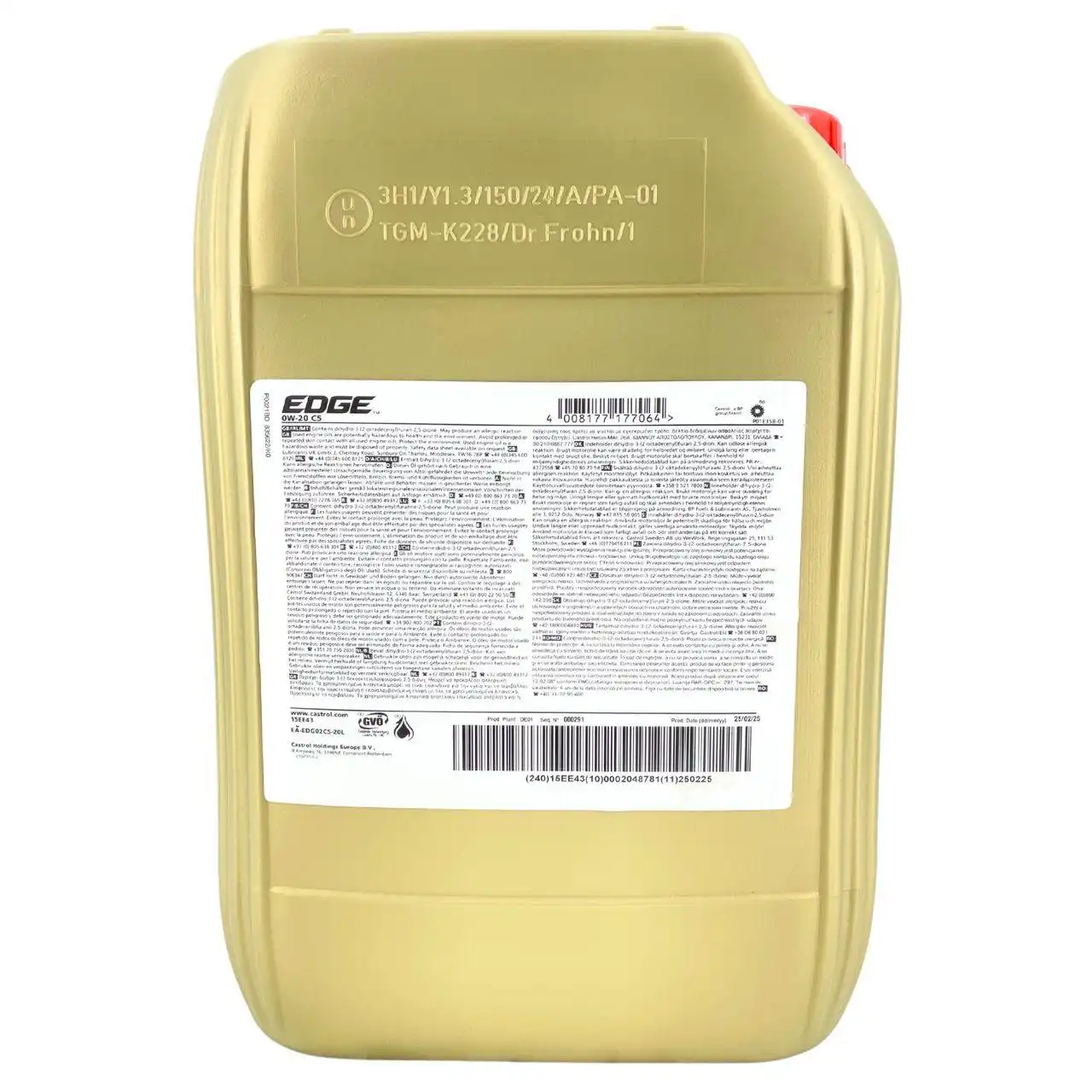 Castrol Edge 0W-20 C5 20 Liter