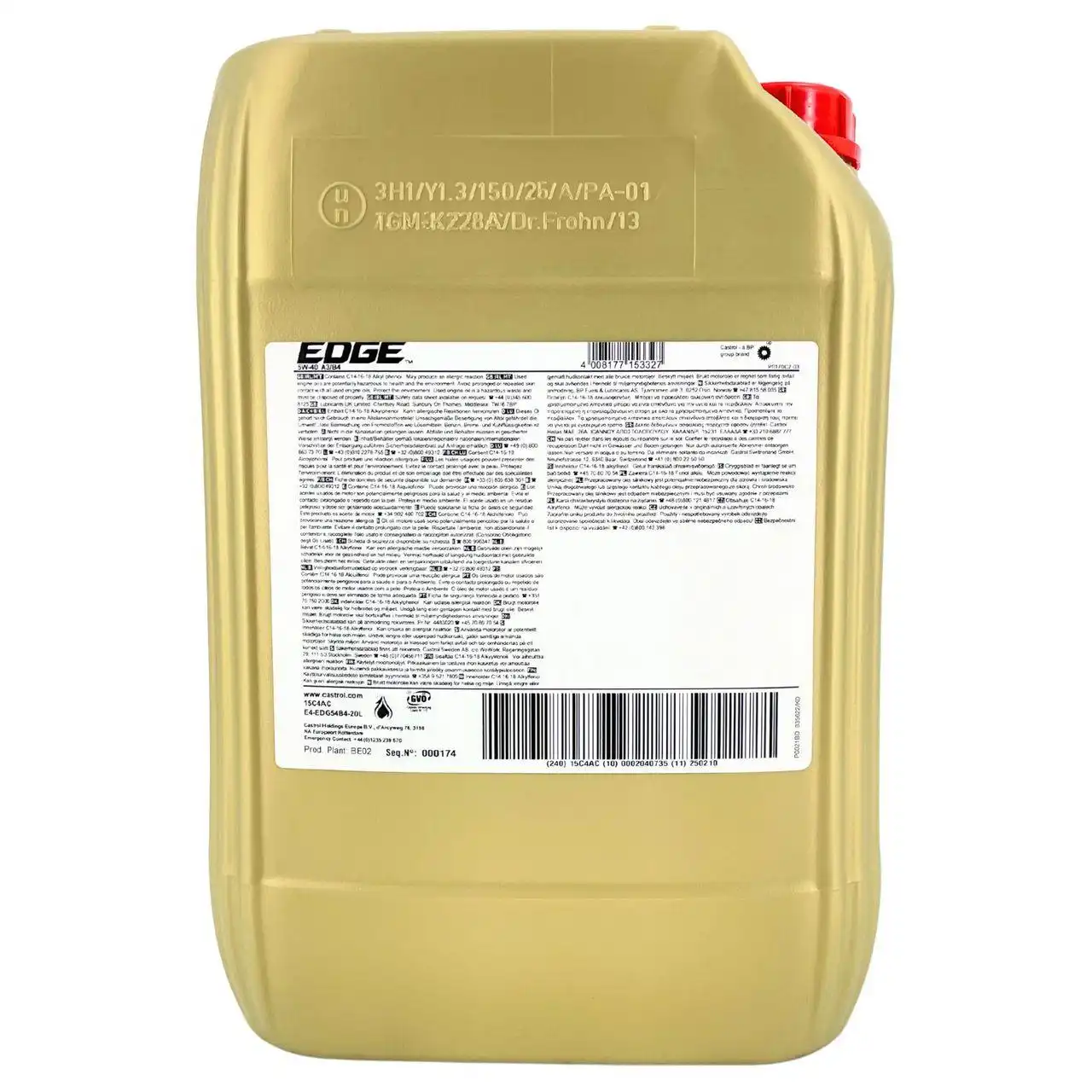 Castrol Edge 5W-40 A3/B4 20 Liter