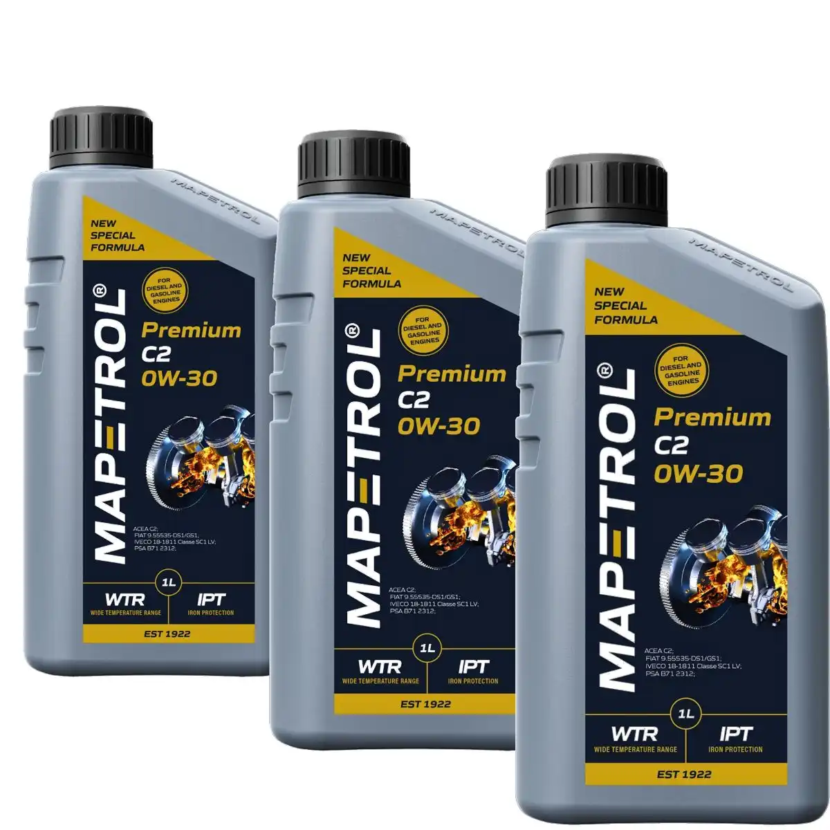 Mapetrol Premium C2 0W-30 3x1 Liter