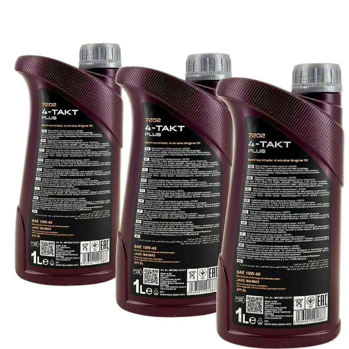 Mannol 4-Takt Plus 10W-40 3x1 Liter