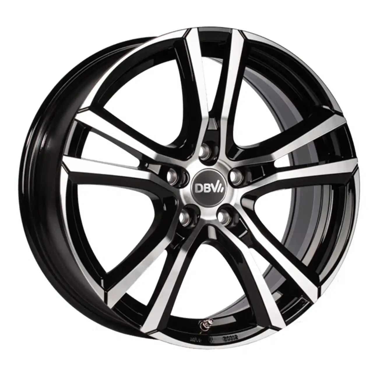DBV ANDORRA schwarz glänzend frontpoliert 7.5Jx17 5x112 ET35