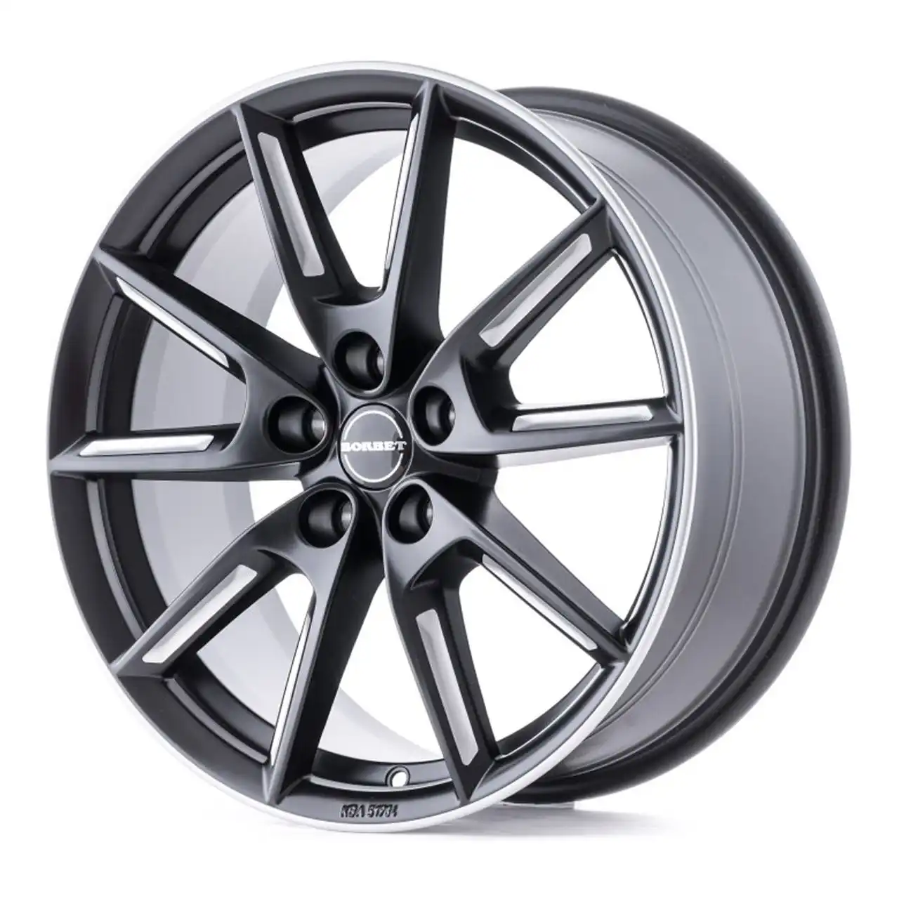 BORBET DESIGN LX19 schwarzmatt poliert mit Edelstahlring 8.0Jx19 5x112 ET50