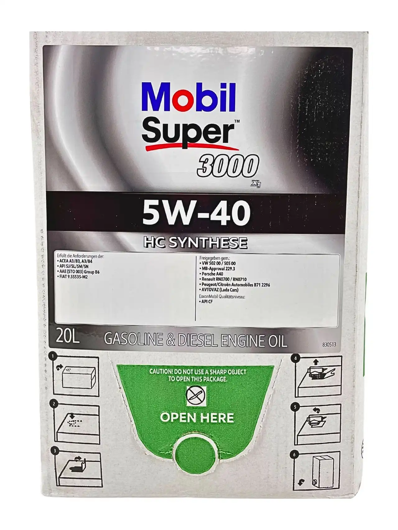 Mobil Super 3000 X1 5W-40 20 Liter BAG-IN Box