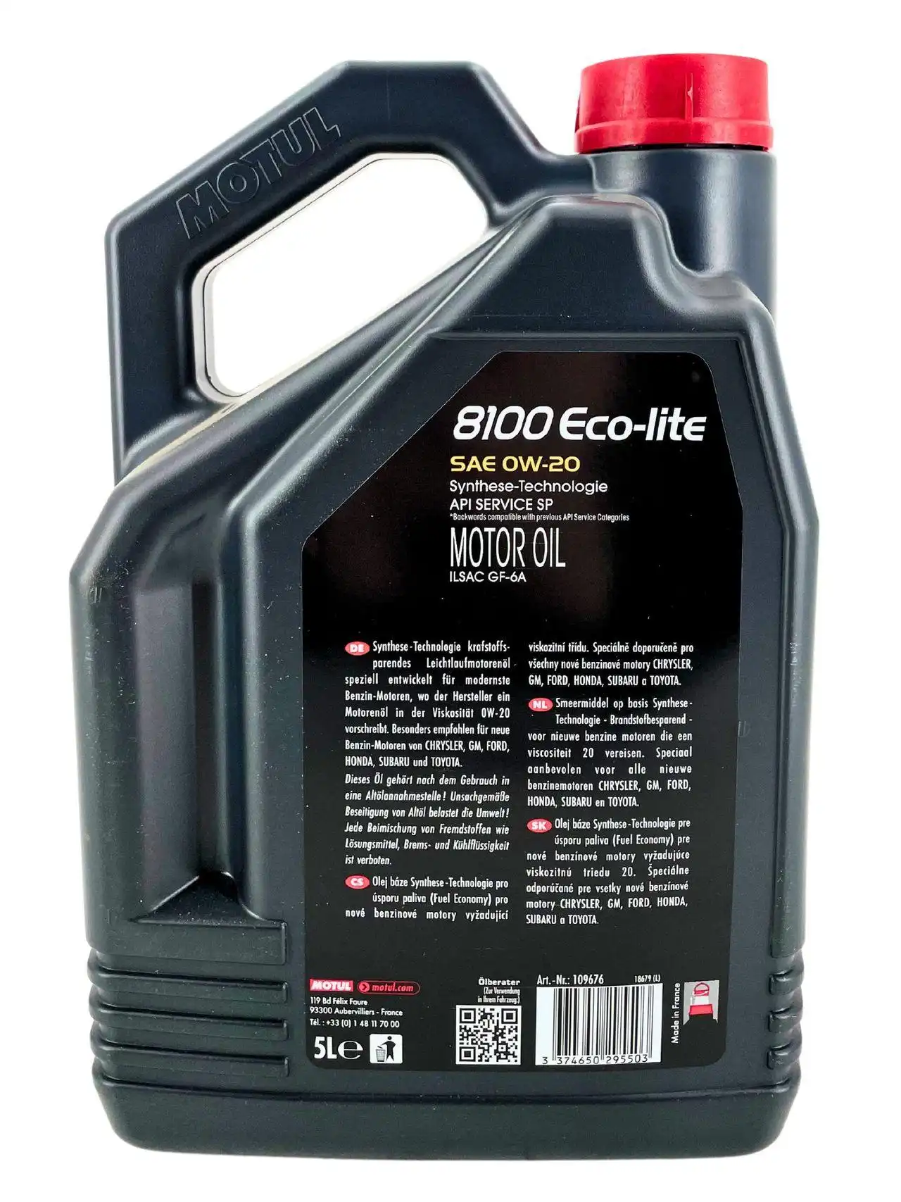 Motul 8100 Eco-Lite 0W-20 5 Liter