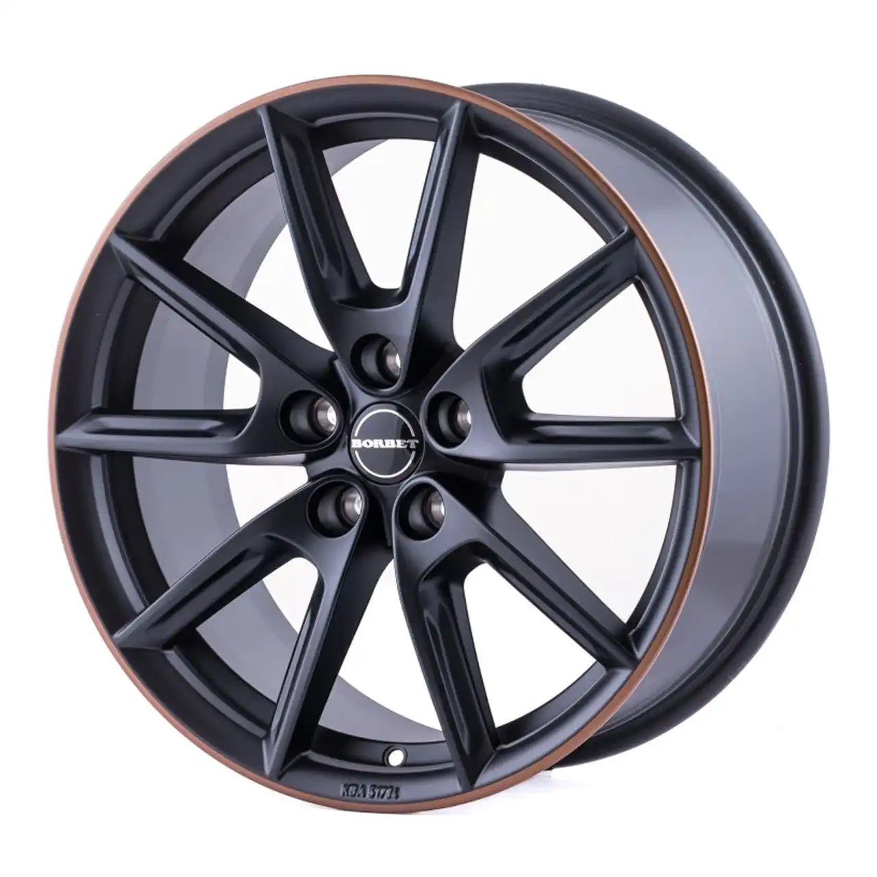 BORBET DESIGN LX19 black matt rim copper 8.0Jx19 5x112 ET40