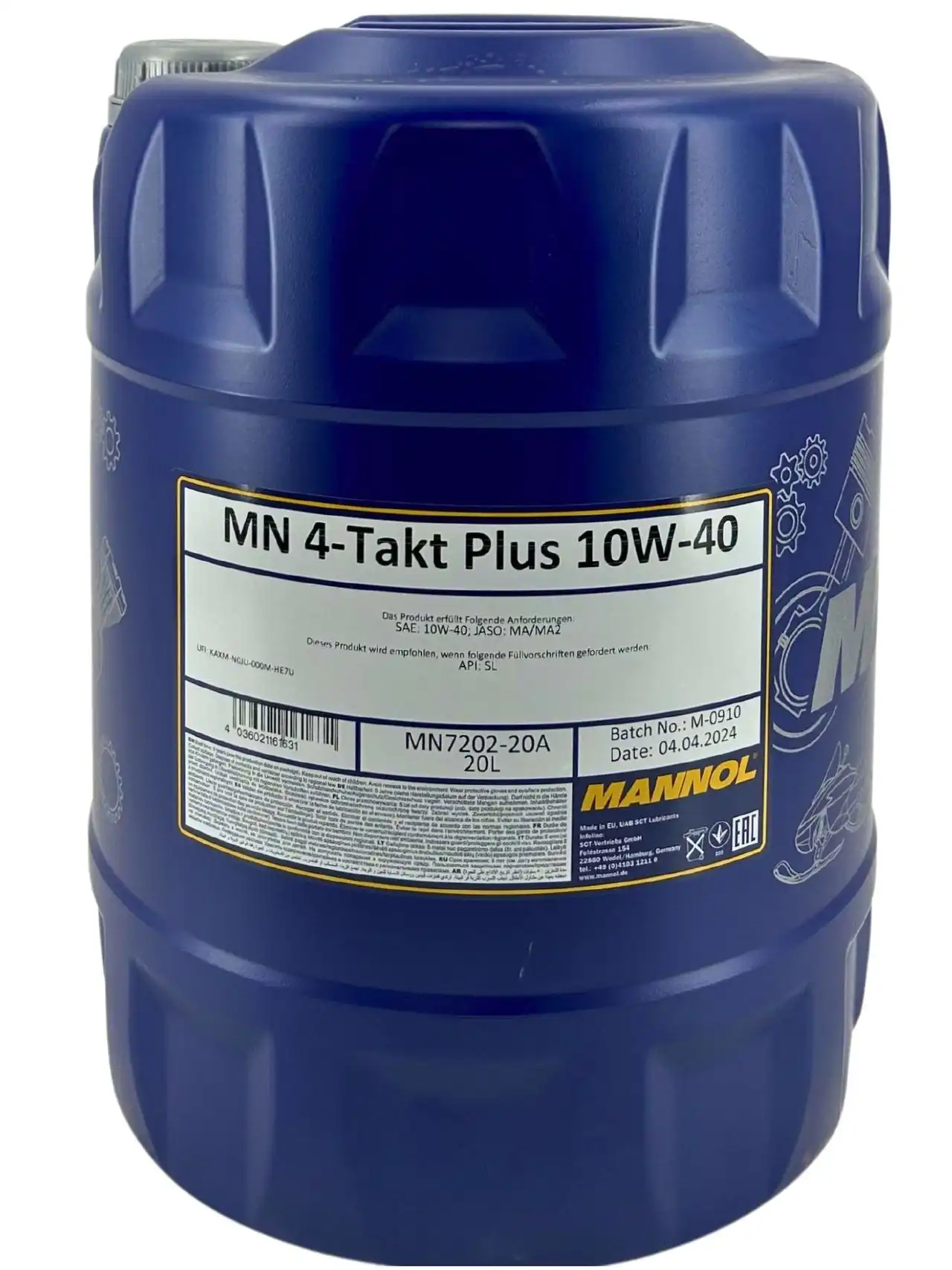 Mannol 4-Takt Plus 10W-40 20 Liter