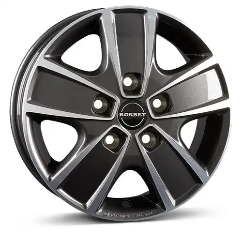BORBET DESIGN CWG mistral anthrazit glänzend poliert 6.0Jx16 5x118 ET68
