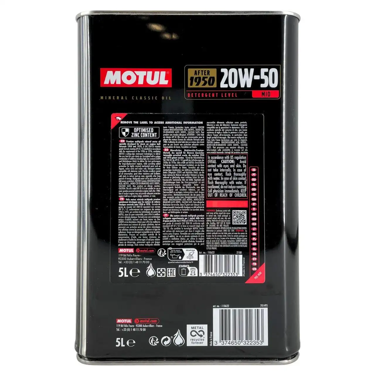 Motul Classic 20W-50 5 Liter