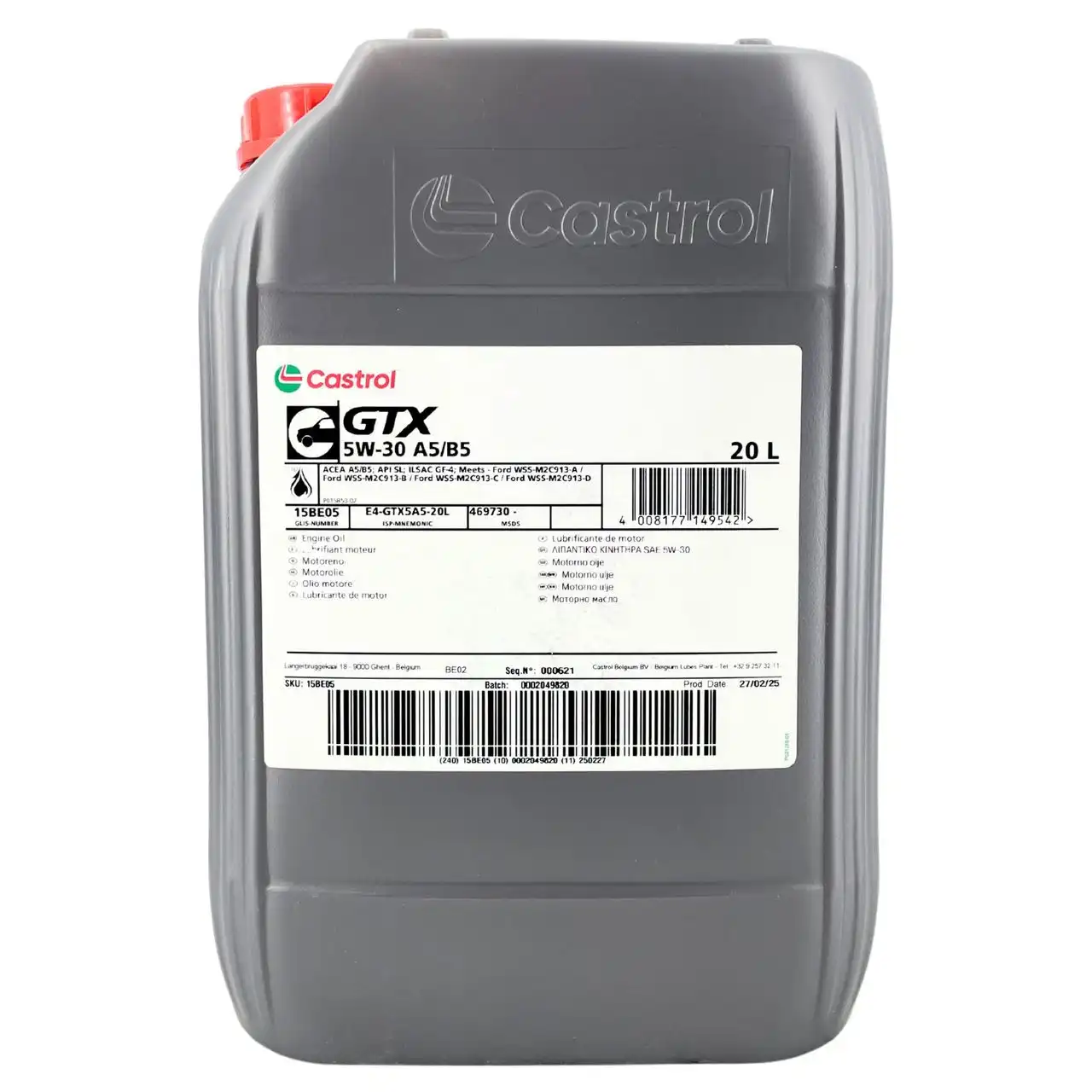 Castrol GTX 5W-30 A5/B5 20 Liter