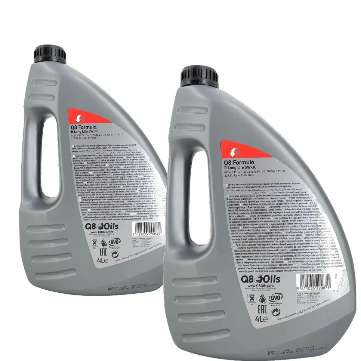 Q8 Formula R Long Life 5W-30 2x4 Liter