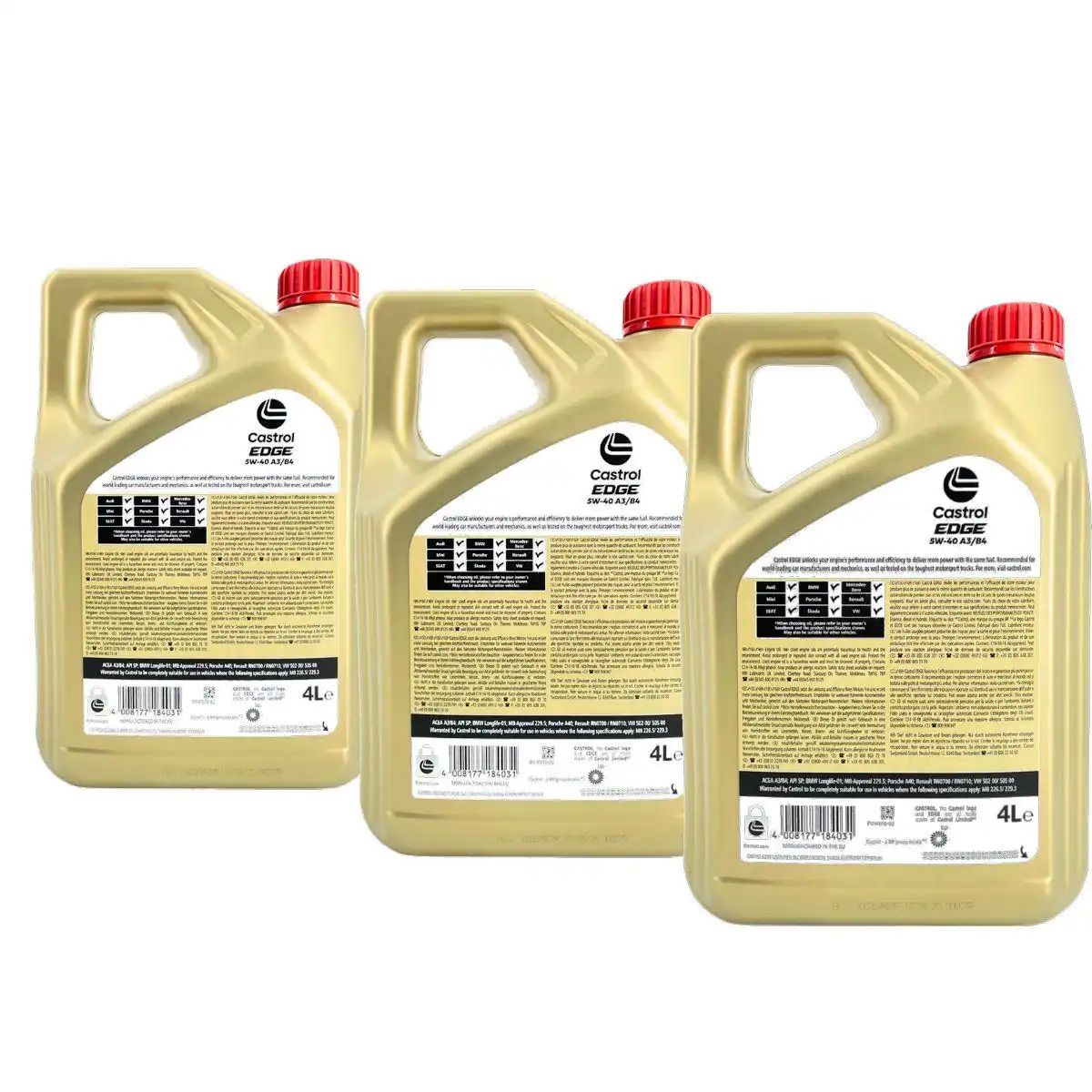 Castrol Edge 5W-40 A3/B4 3x4 Liter