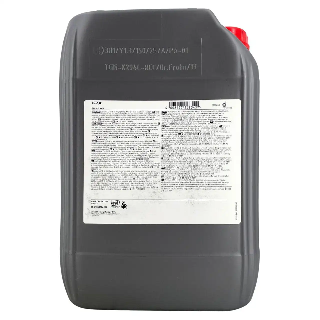 Castrol GTX 5W-40 MV 20 Liter